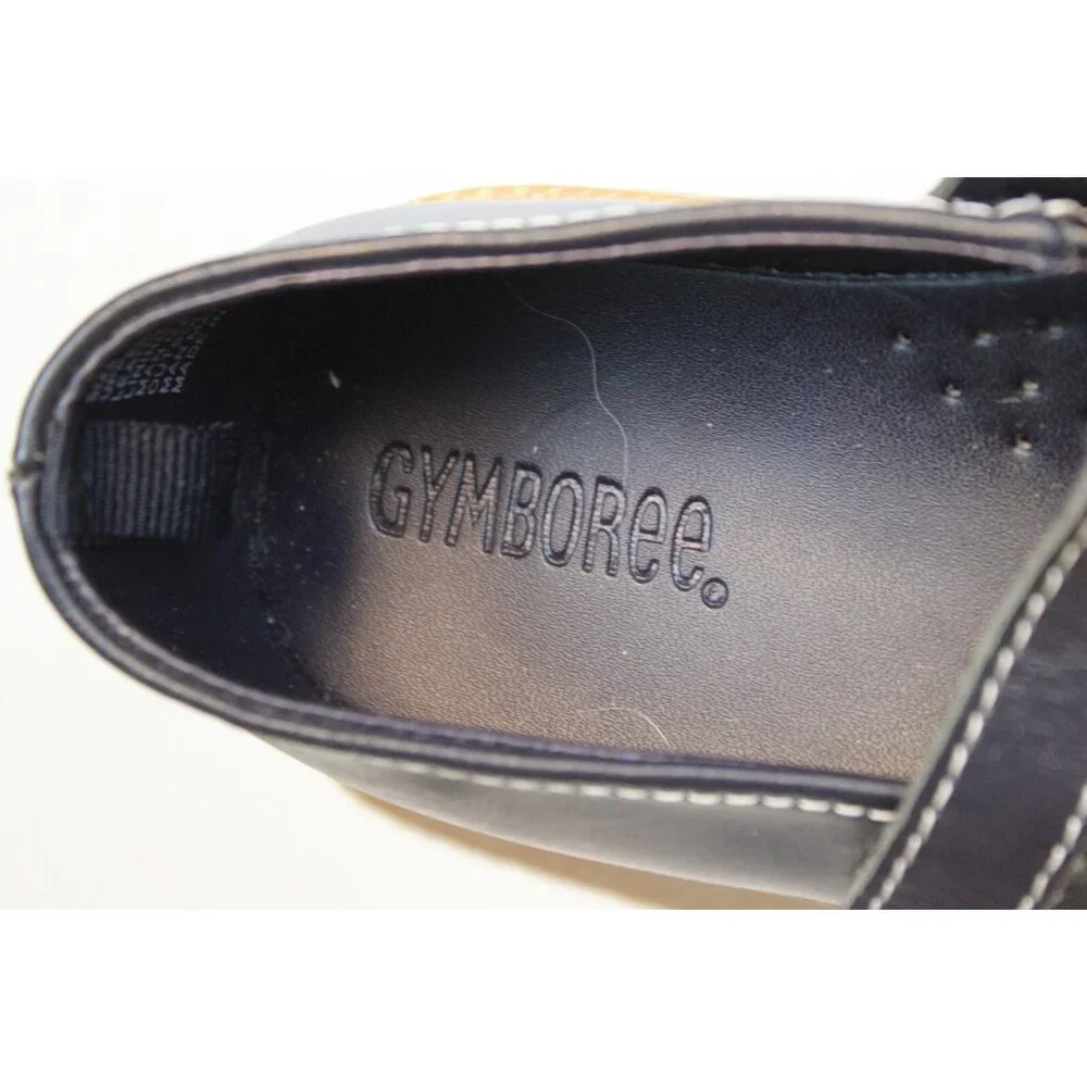 2006/7 Gymboree Bon Voyage Dress Shoes sz 13 Heart Cut outs Navy Blue Mary Janes